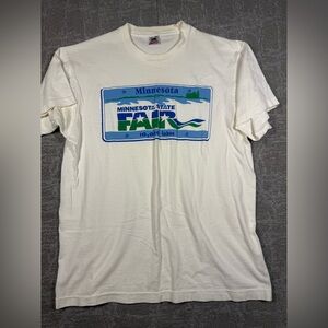 Vintage Minnesota State Fair License Plate Single Stitch T Shirt Size XL